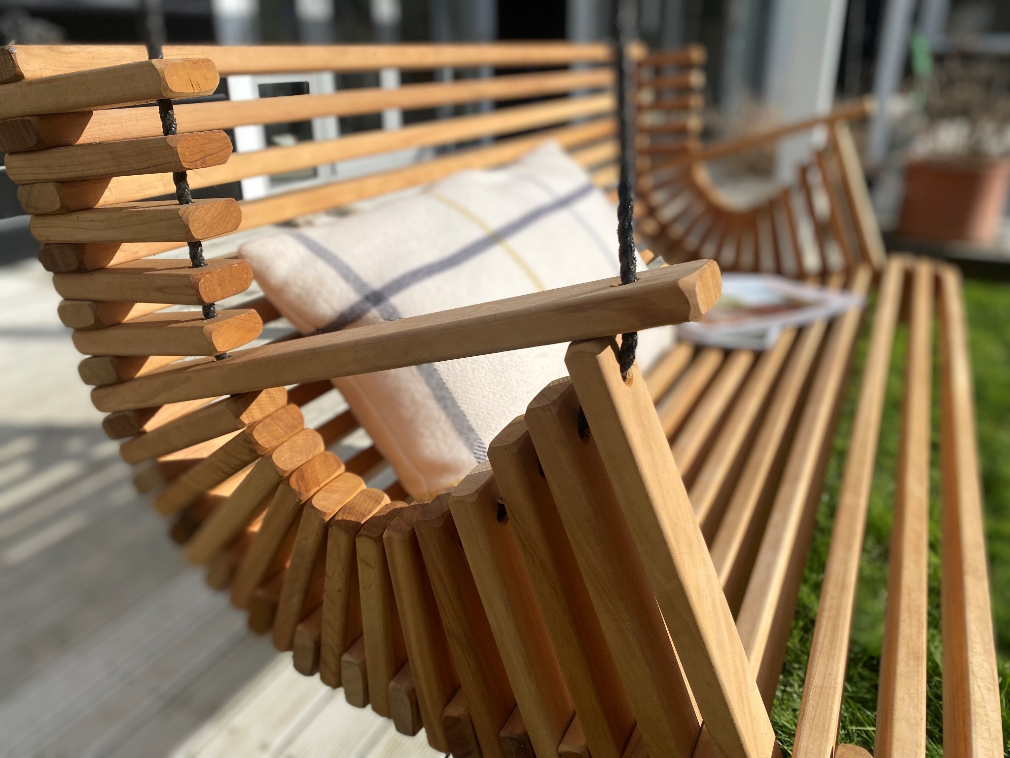 Macrocarpa timber slat detail